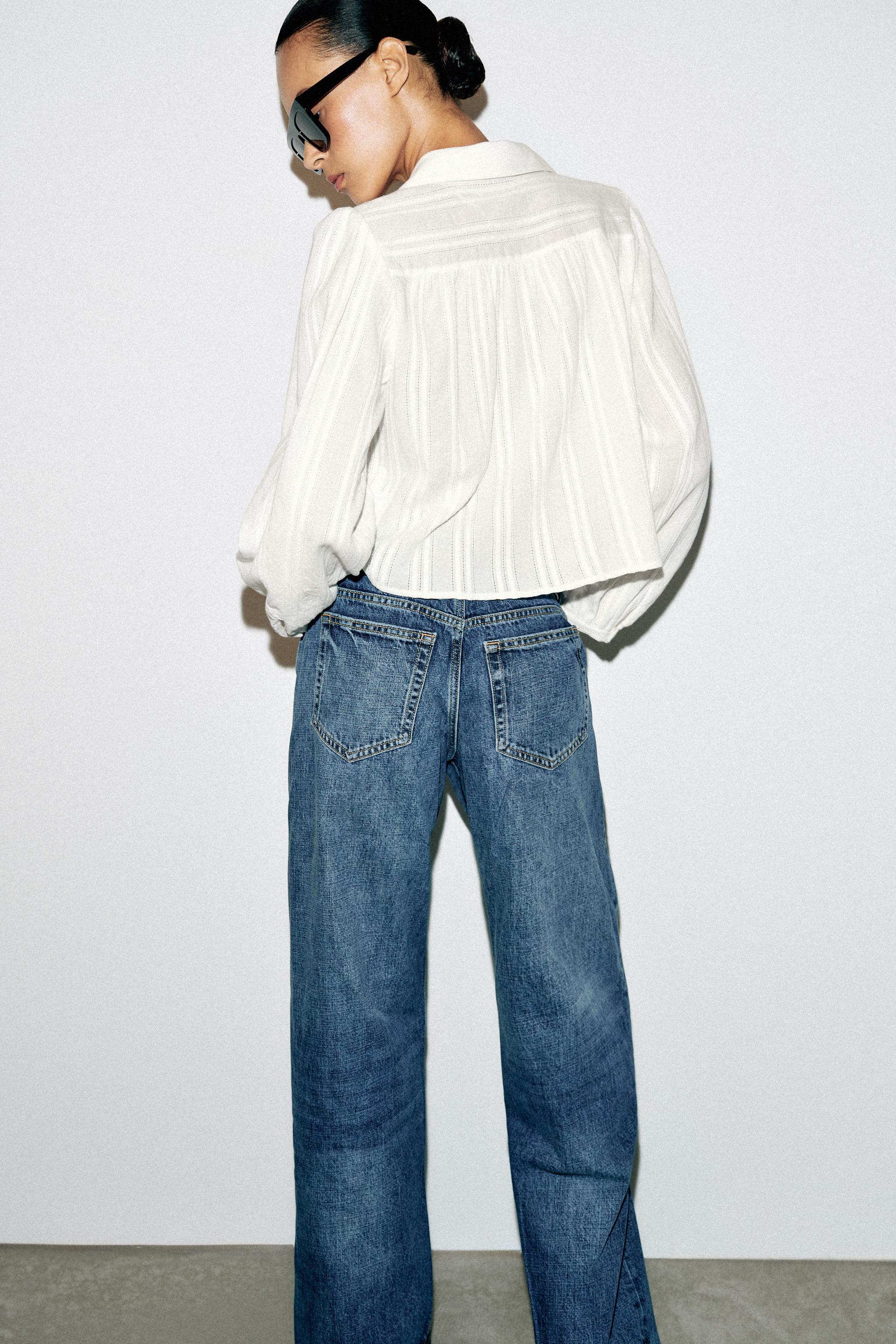 CROPPED LACE-TRIM SHIRT